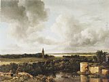 Jacob van Ruisdael Landscape with Church and Ruined Castle painting